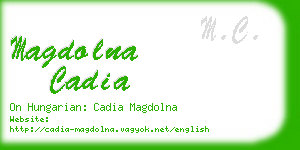 magdolna cadia business card